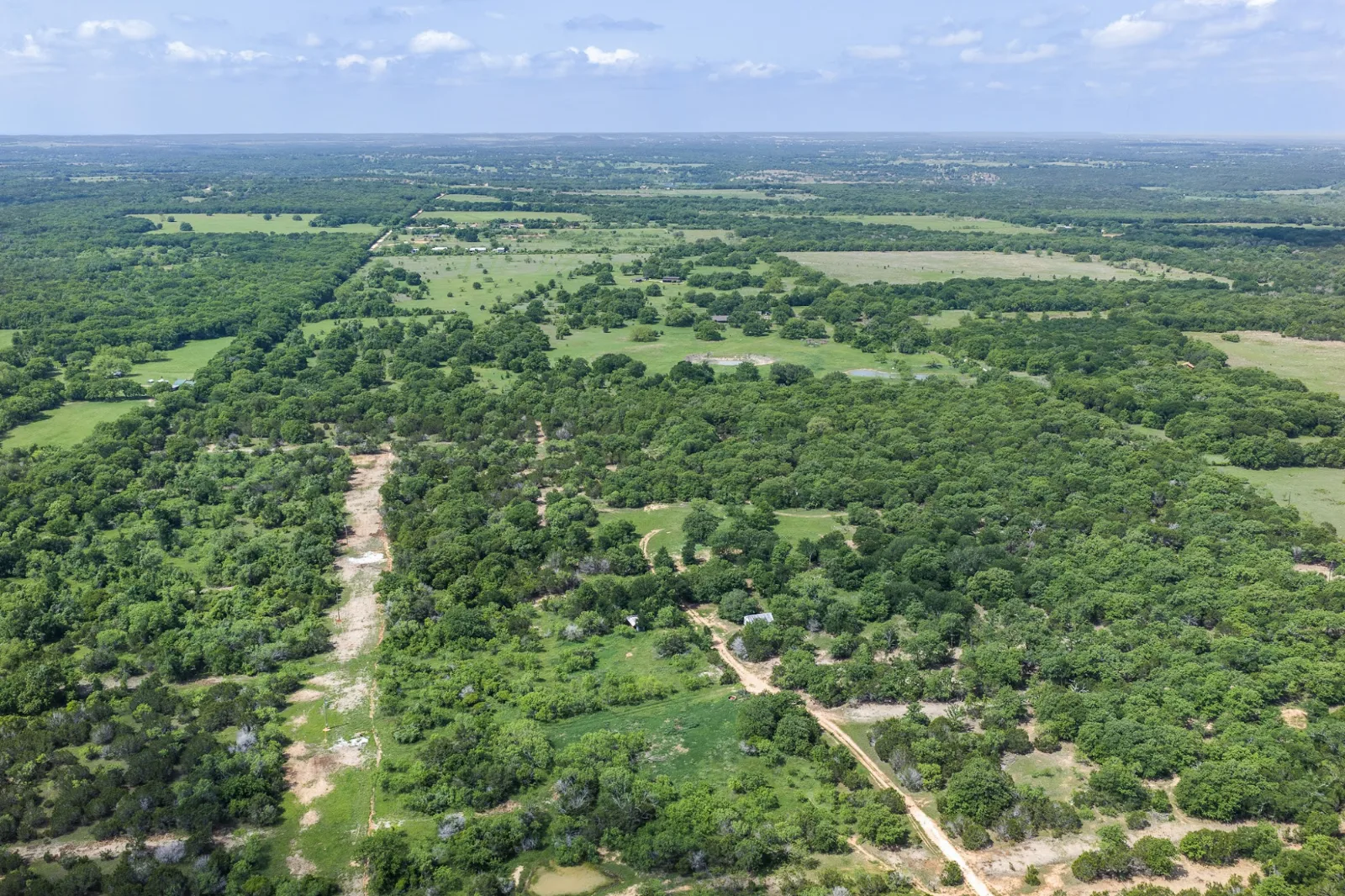Brazos Point Ranch aerial photo 2 — 2.7-7 acres of Texas land for sale in Kopperl, TX