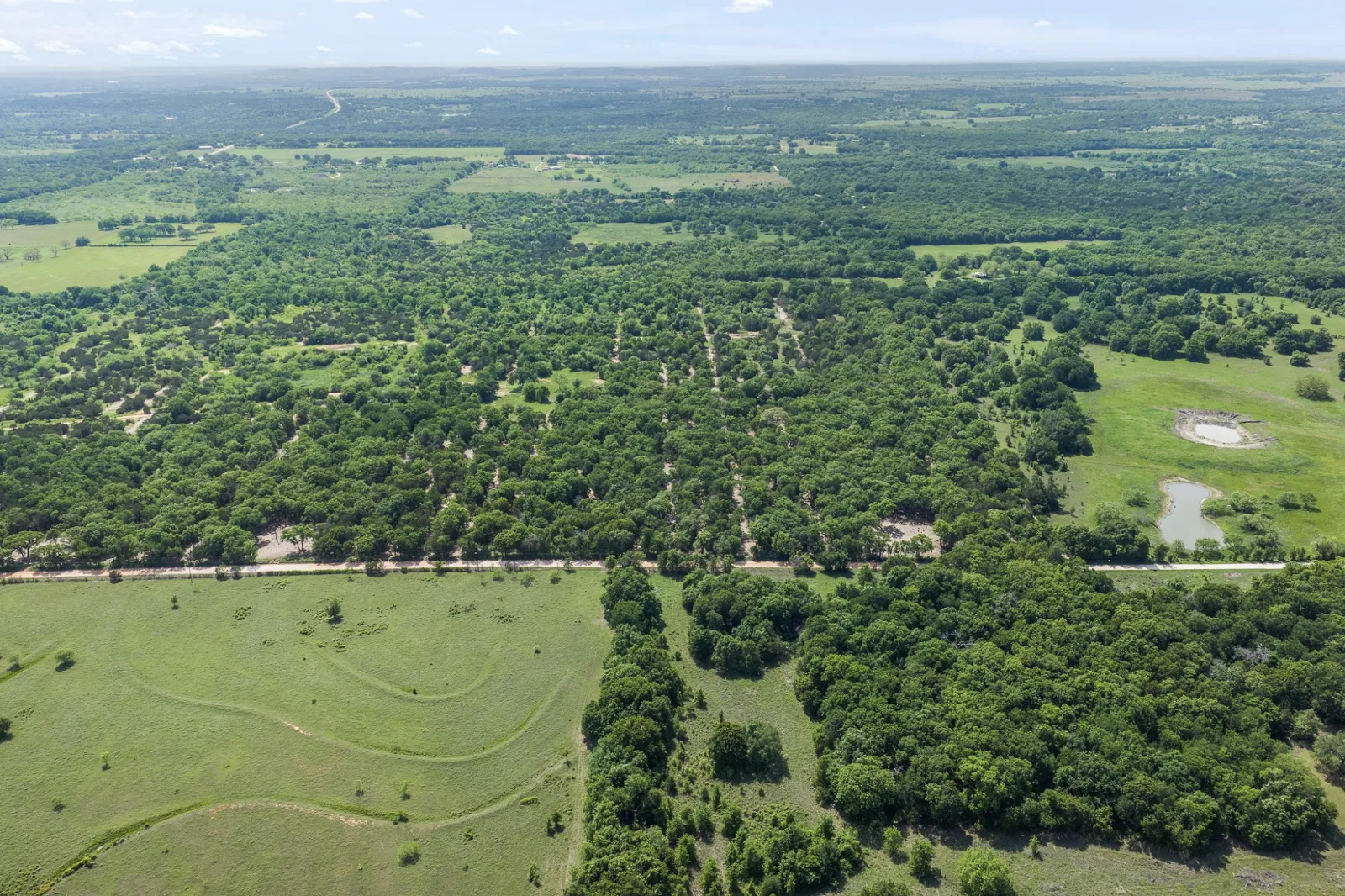 Brazos Point Ranch aerial photo 7 — 2.7-7 acres of Texas land for sale in Kopperl, TX