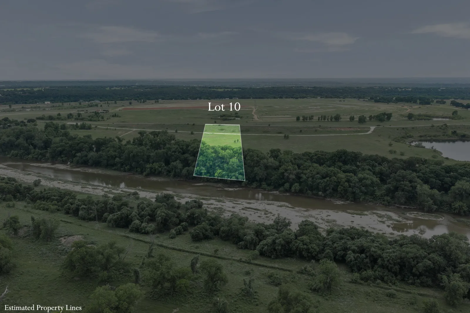 Brazos River Ranch Lot 10 boundaries — riverfront acreage for sale in Granbury, TX