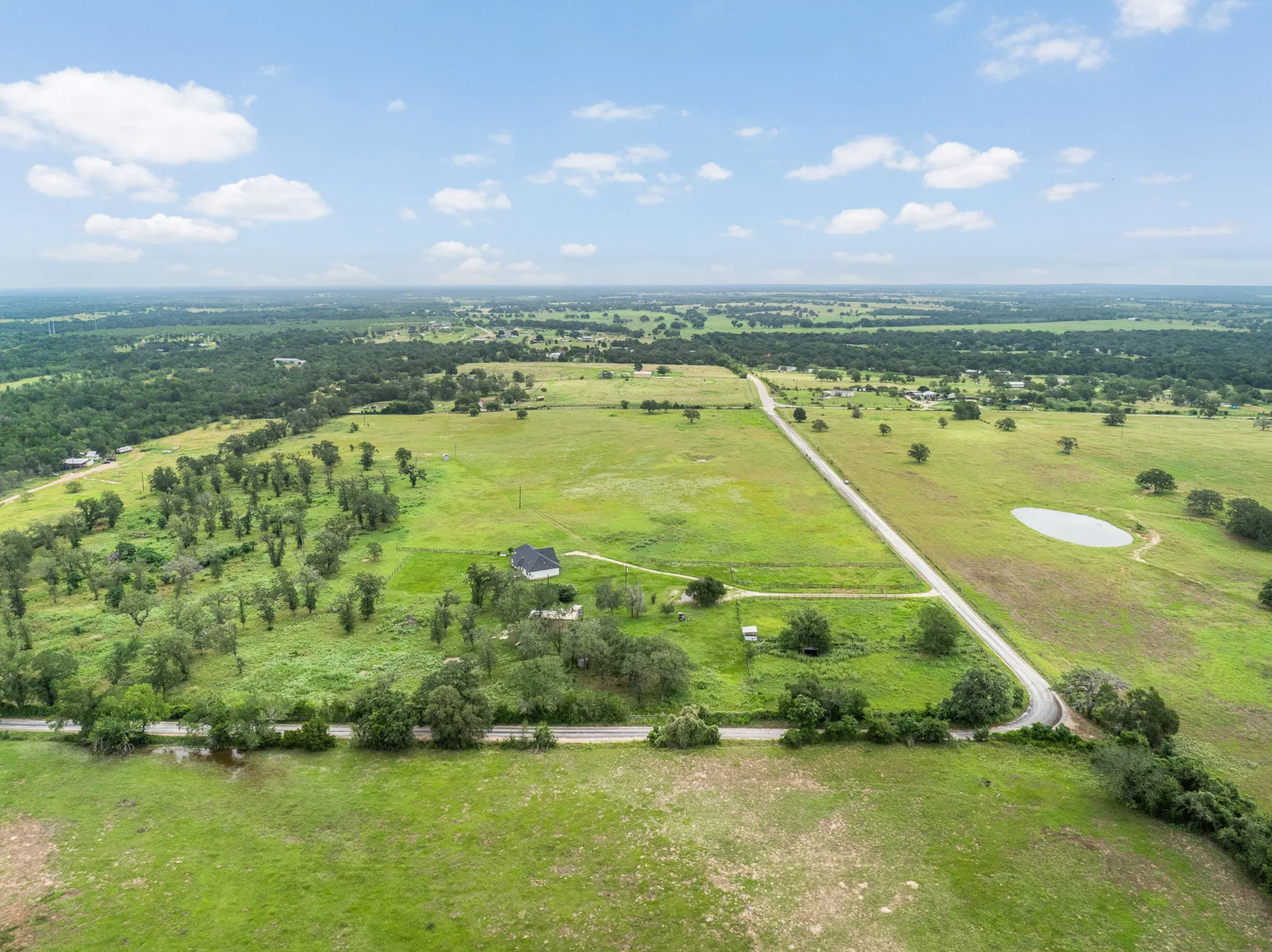 Campo De Oro aerial view — 2-3.8 acres for sale in Lockhart, TX, Texas