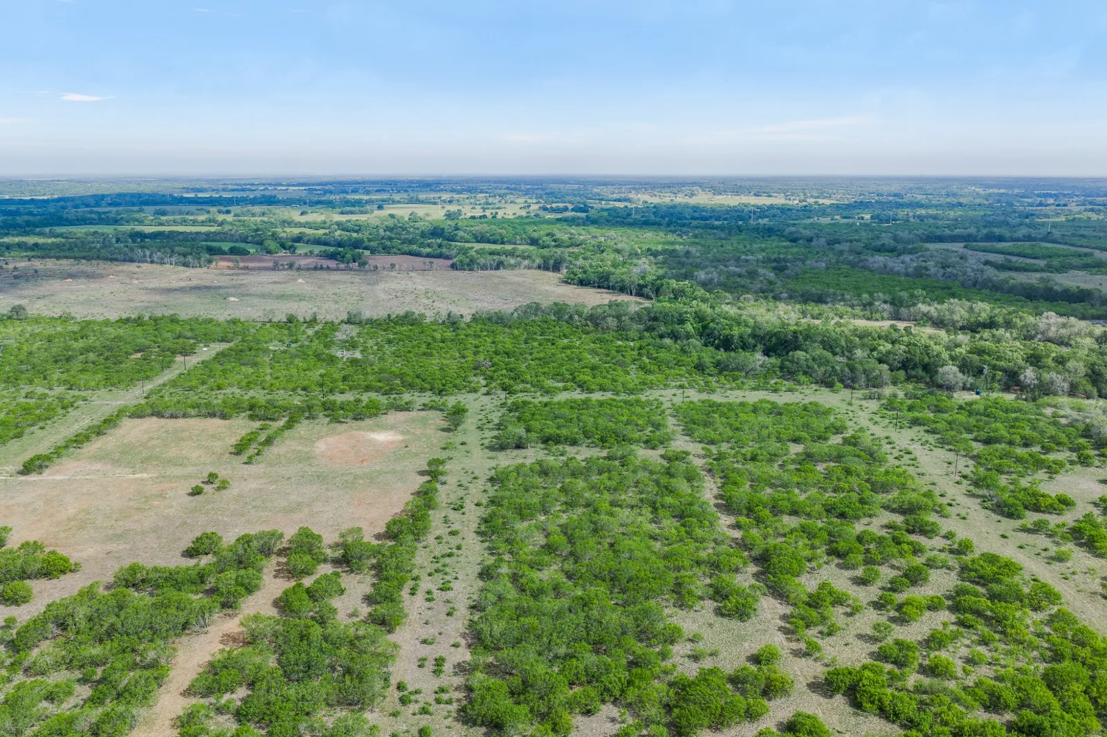 Seawillow Ranches aerial view — 8-13 acres for sale in Seawillow, TX, Texas