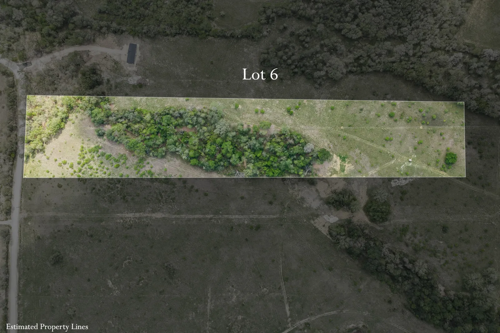 Tenney Creek Ranch available lot 6 — 10.5-12.5 acres for sale in Dale, TX, Texas